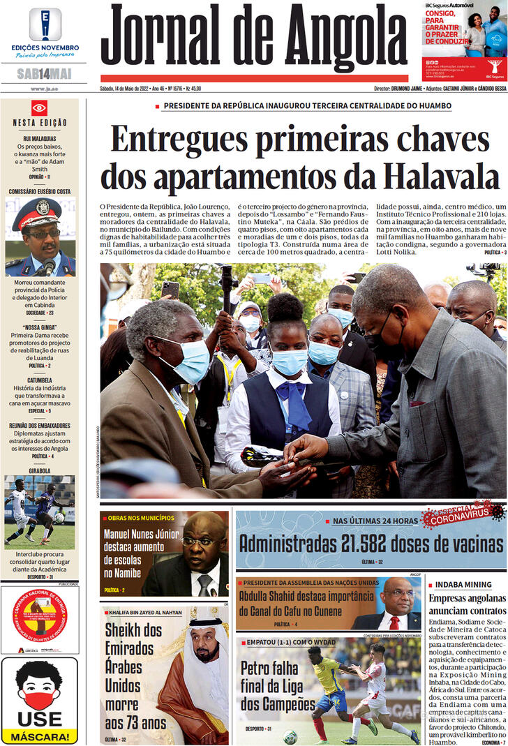 Capa Jornal De Angola De