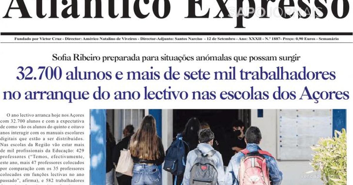 Capa Correio dos Açores de 2022 09 12