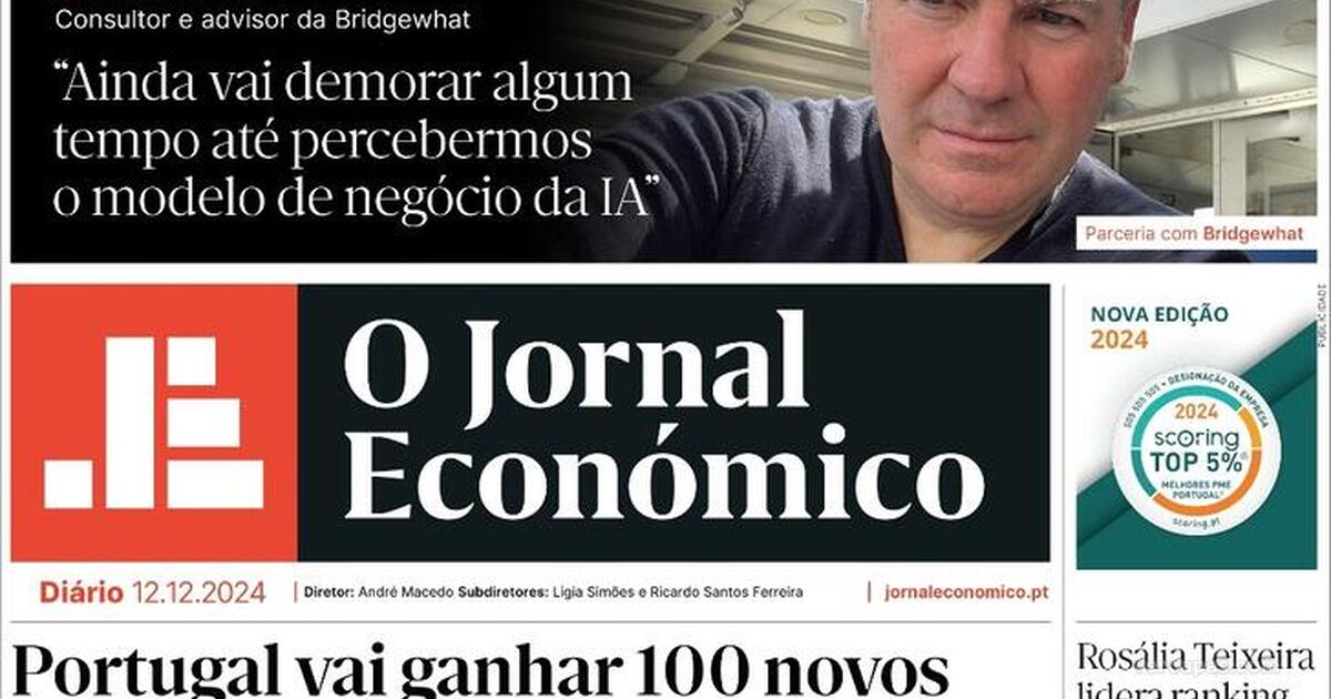 Capa Jornal Económico de 2024 12 12