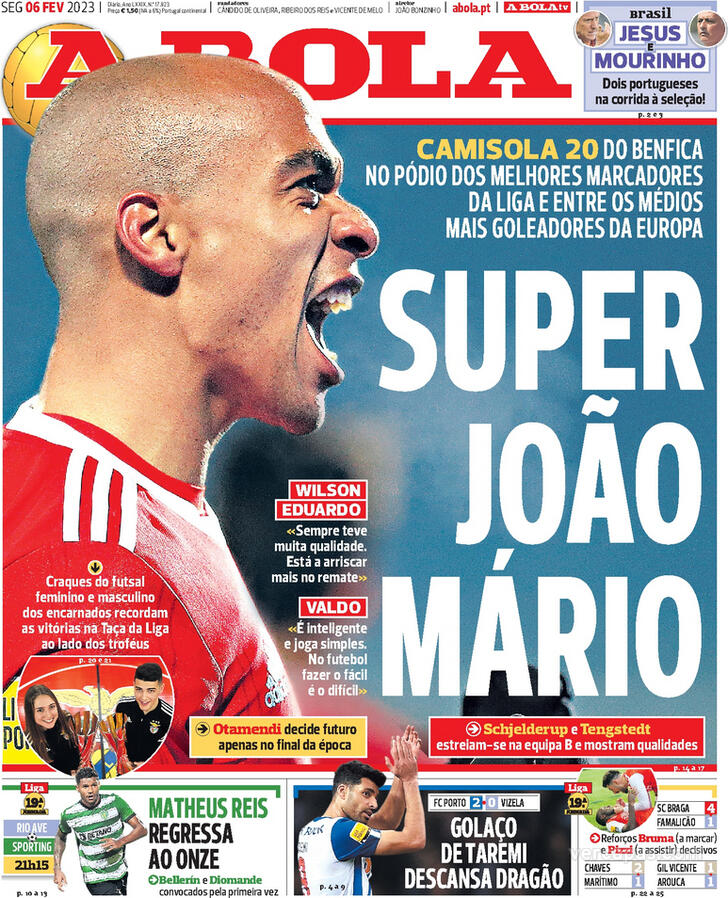 Capa Jornal O Jogo - 25 fevereiro 2023 