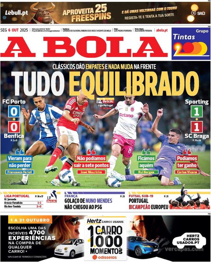 Capa A Bola - 2025-10-06