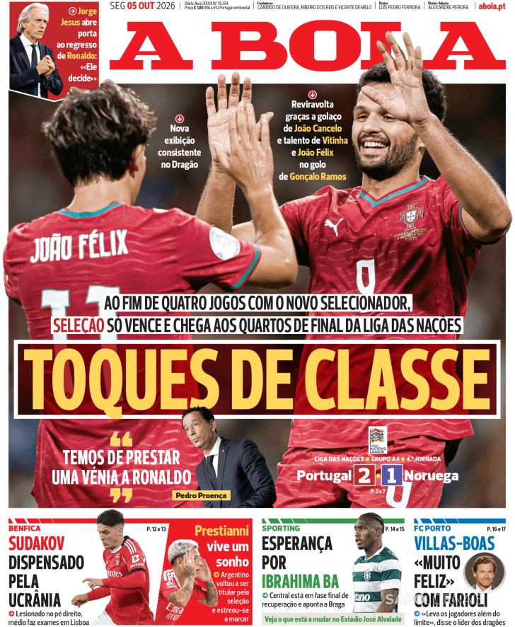 Capa A Bola - 2026-10-05