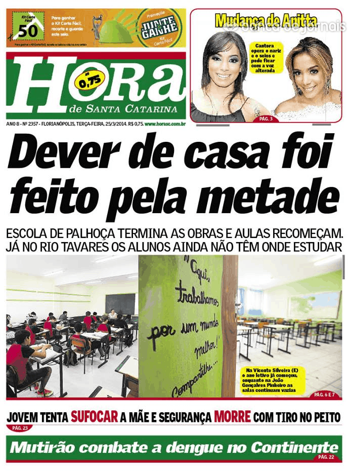 Capa A Hora de Santa Catarina - 2014-03-25
