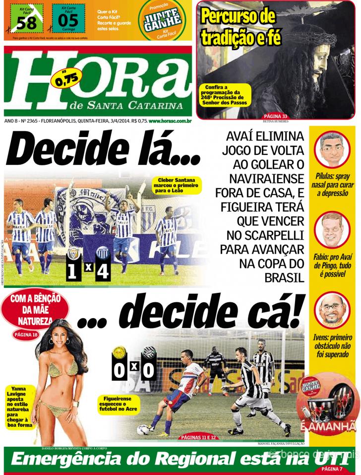 Capa A Hora de Santa Catarina - 2014-04-03