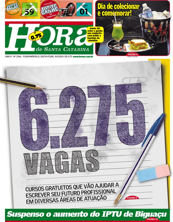 Capa A Hora de Santa Catarina - 2014-04-04