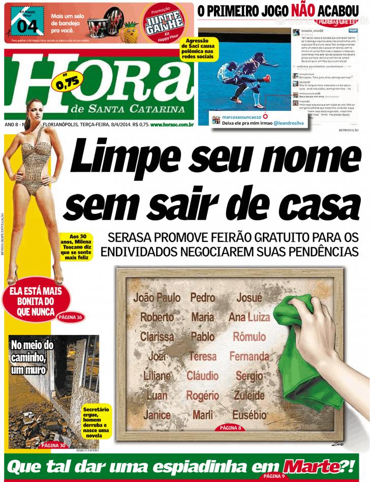 Capa A Hora de Santa Catarina - 2014-04-08