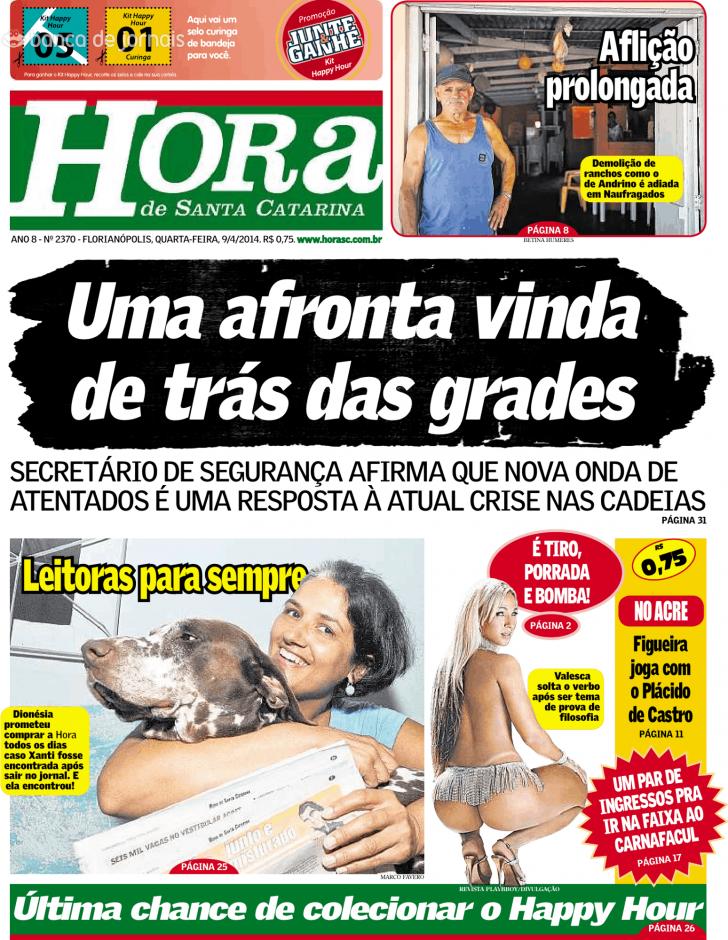 Capa A Hora de Santa Catarina - 2014-04-09