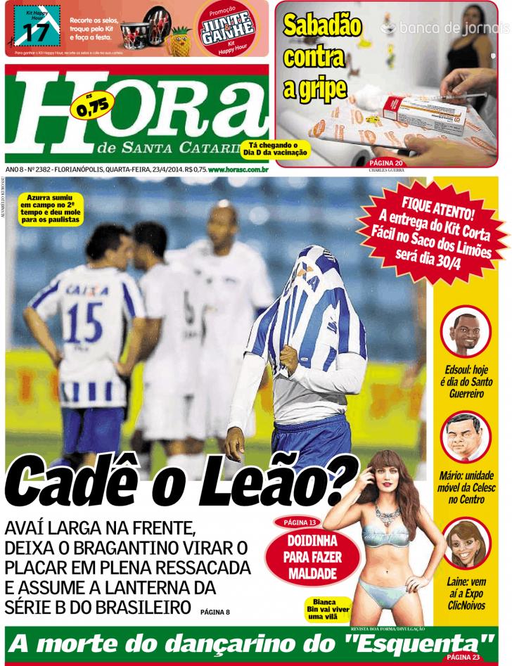 Capa A Hora de Santa Catarina - 2014-04-23