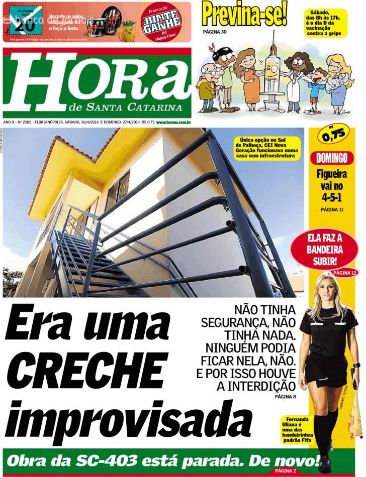 Capa A Hora de Santa Catarina - 2014-04-26