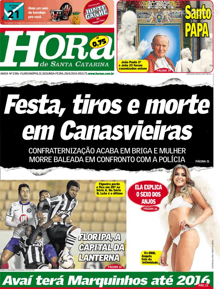 Capa A Hora de Santa Catarina - 2014-04-28