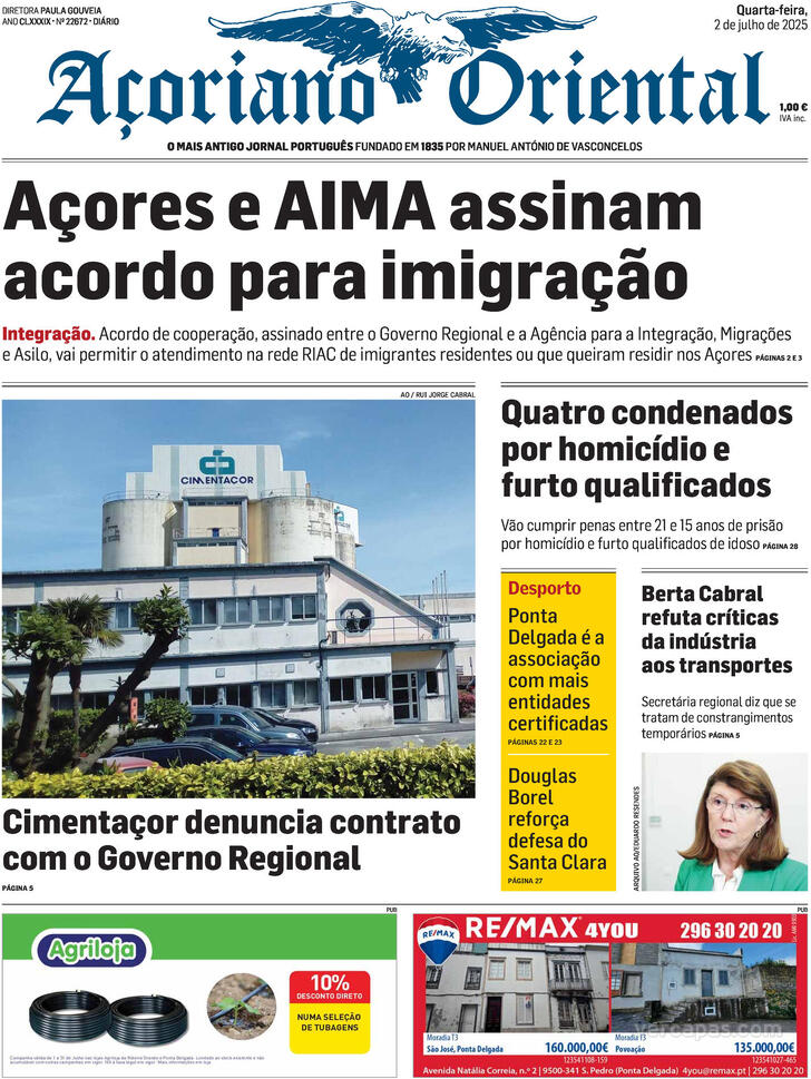 Capa Aoriano Oriental - 2025-07-02