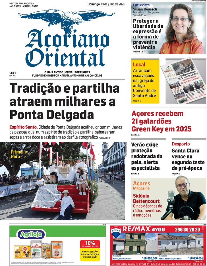 Capa Aoriano Oriental - 2025-07-13