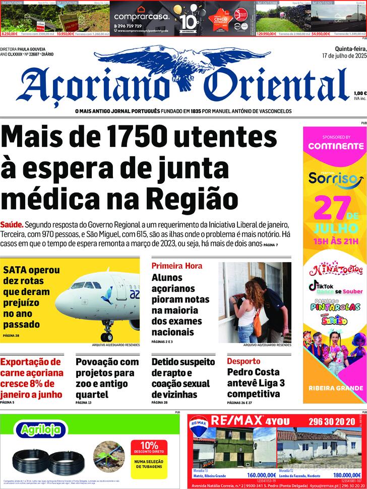 Capa Aoriano Oriental - 2025-07-17