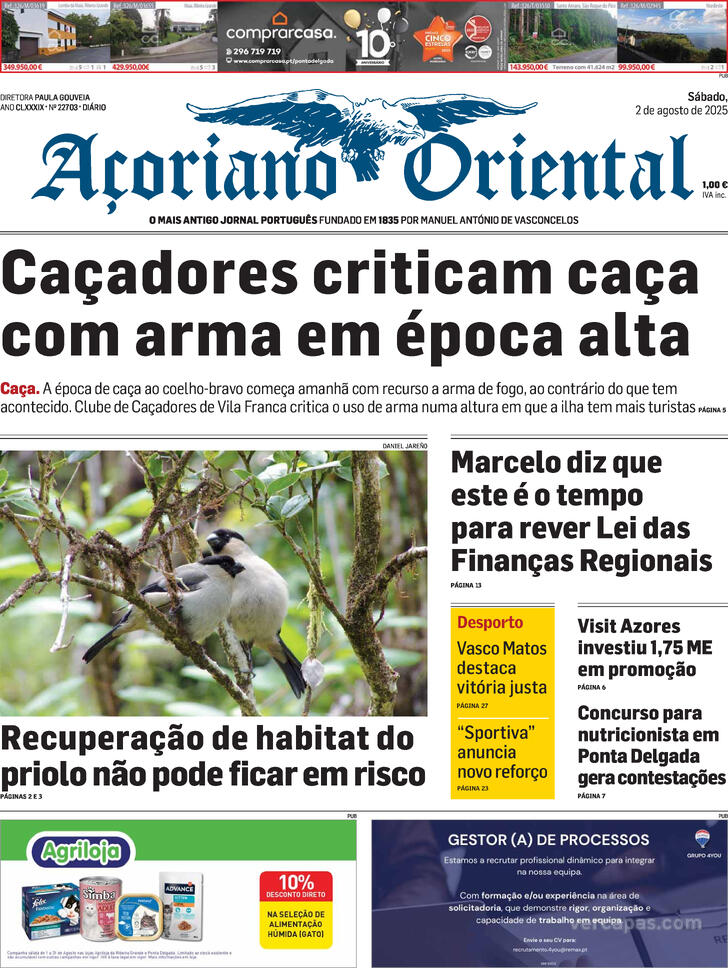 Capa Aoriano Oriental - 2025-08-02