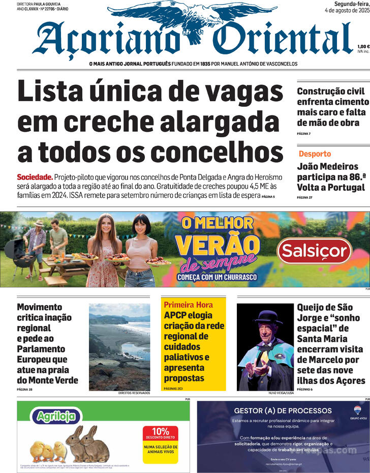 Capa Aoriano Oriental - 2025-08-04
