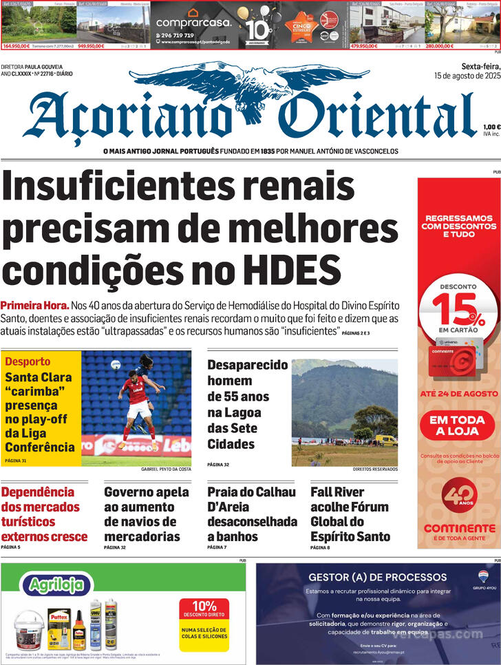 Capa Aoriano Oriental - 2025-08-15