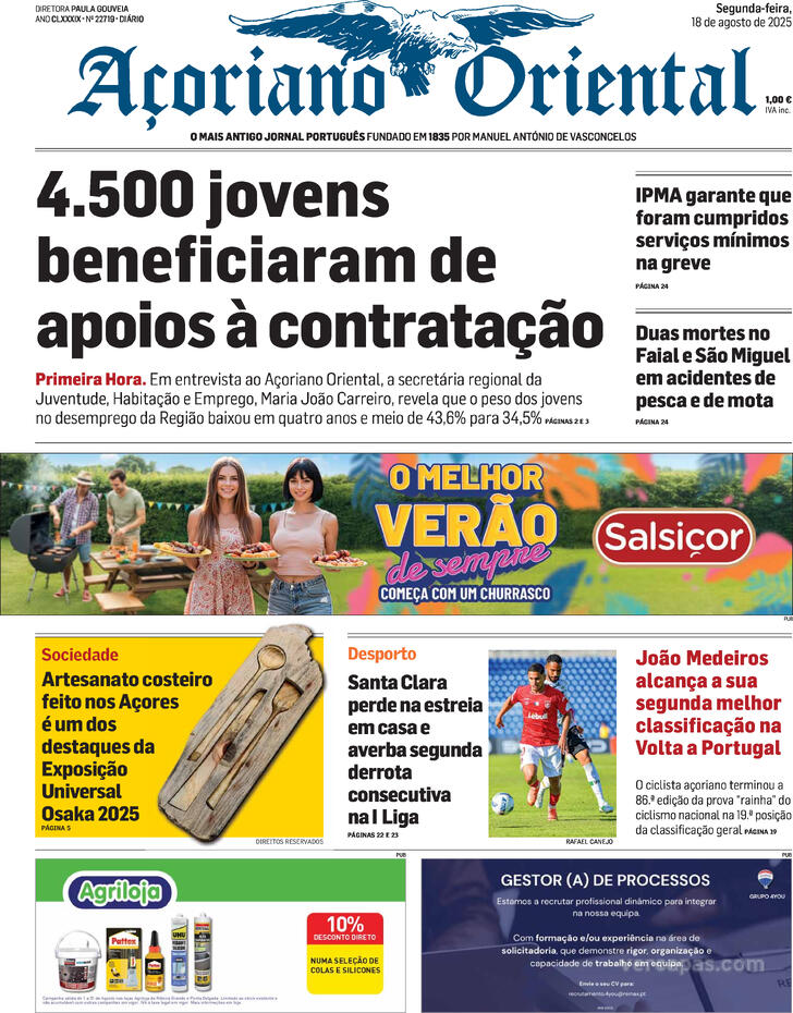 Capa Aoriano Oriental - 2025-08-18