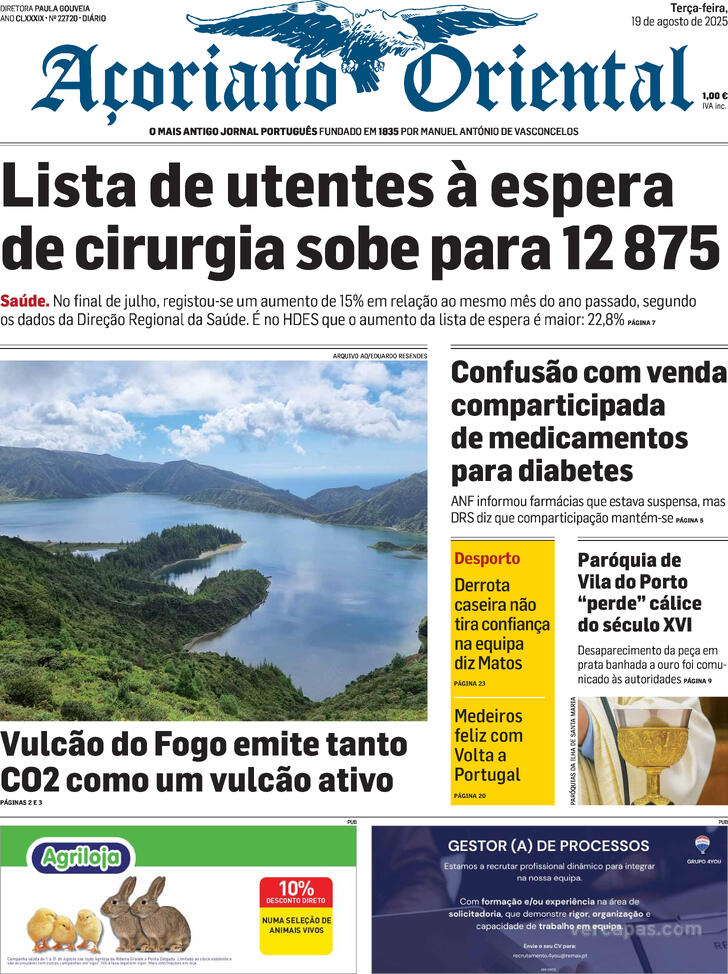 Capa Aoriano Oriental - 2025-08-19