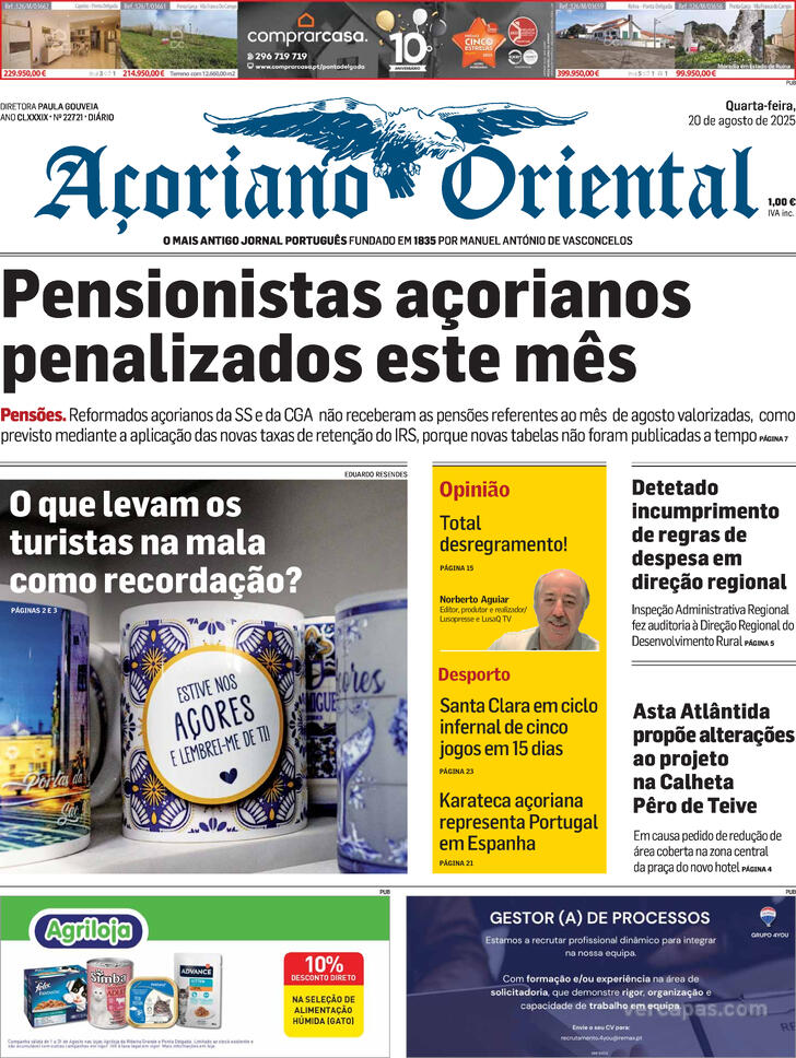 Capa Aoriano Oriental - 2025-08-20