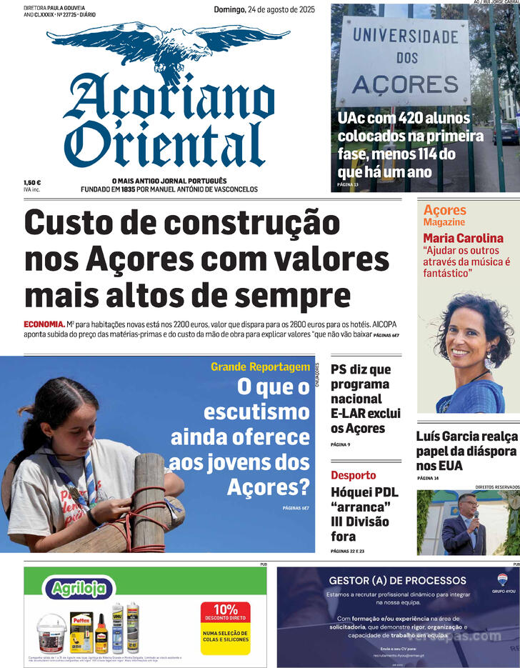 Capa Aoriano Oriental - 2025-08-24
