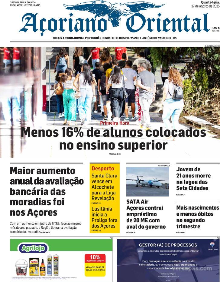 Capa Aoriano Oriental - 2025-08-27