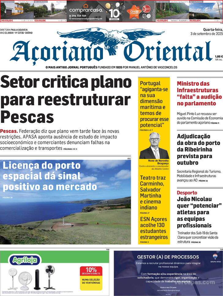 Capa Aoriano Oriental - 2025-09-03