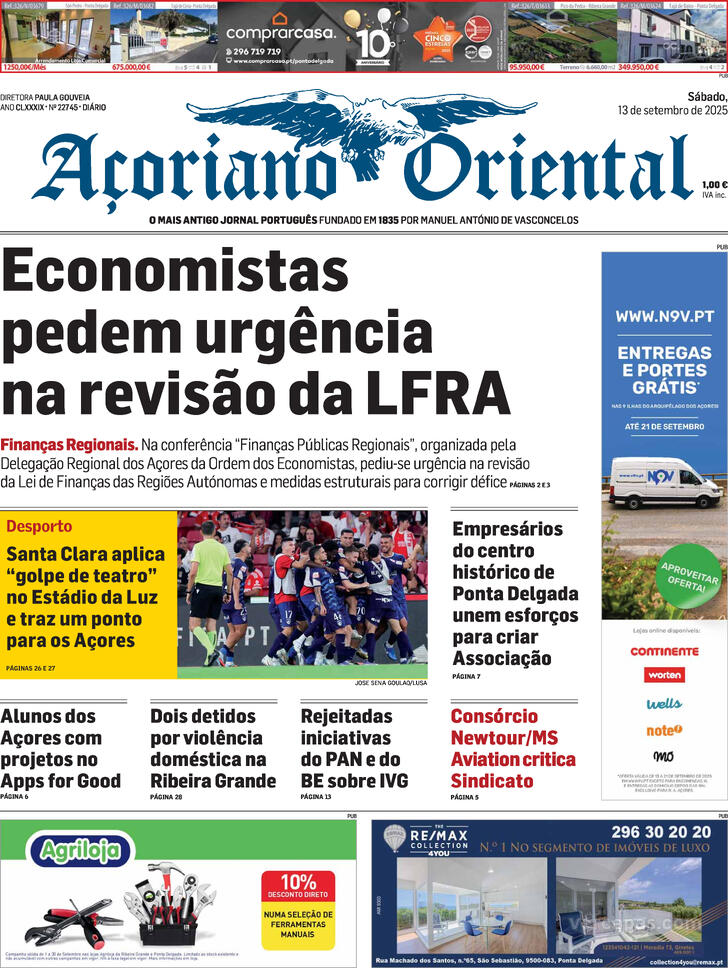 Capa Aoriano Oriental - 2025-09-13