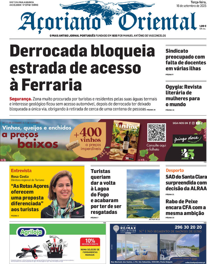 Capa Aoriano Oriental - 2025-09-16