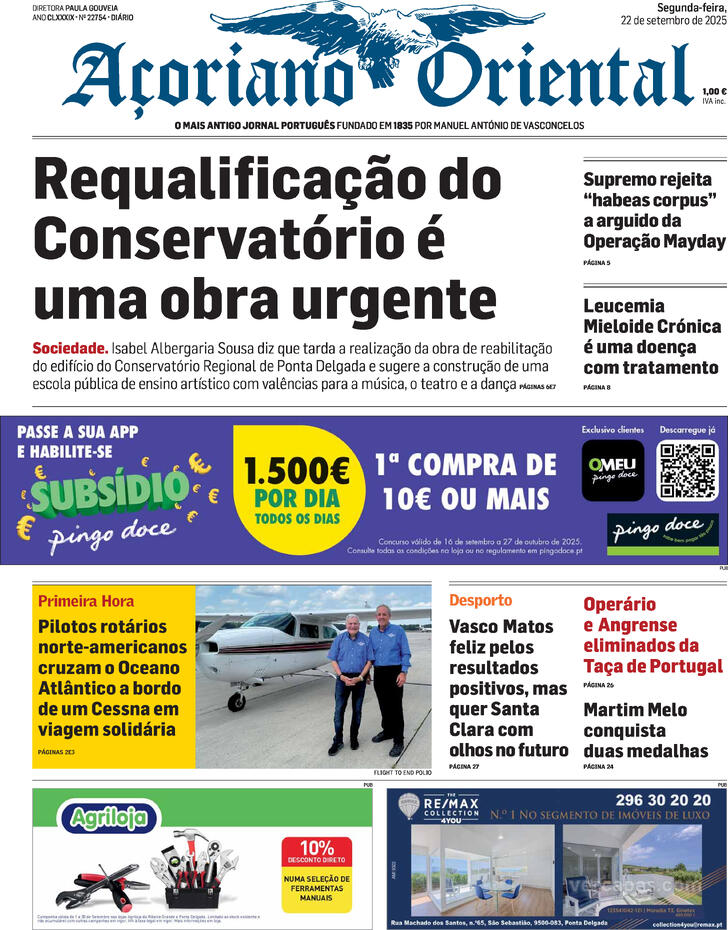 Capa Aoriano Oriental - 2025-09-22