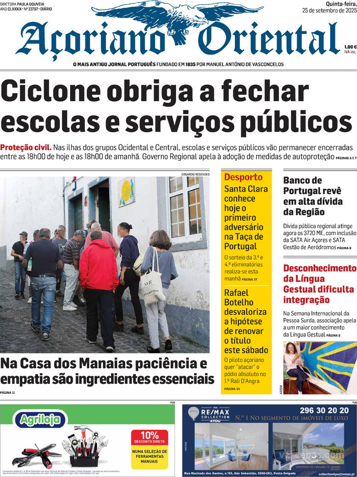 Capa Aoriano Oriental - 2025-09-25