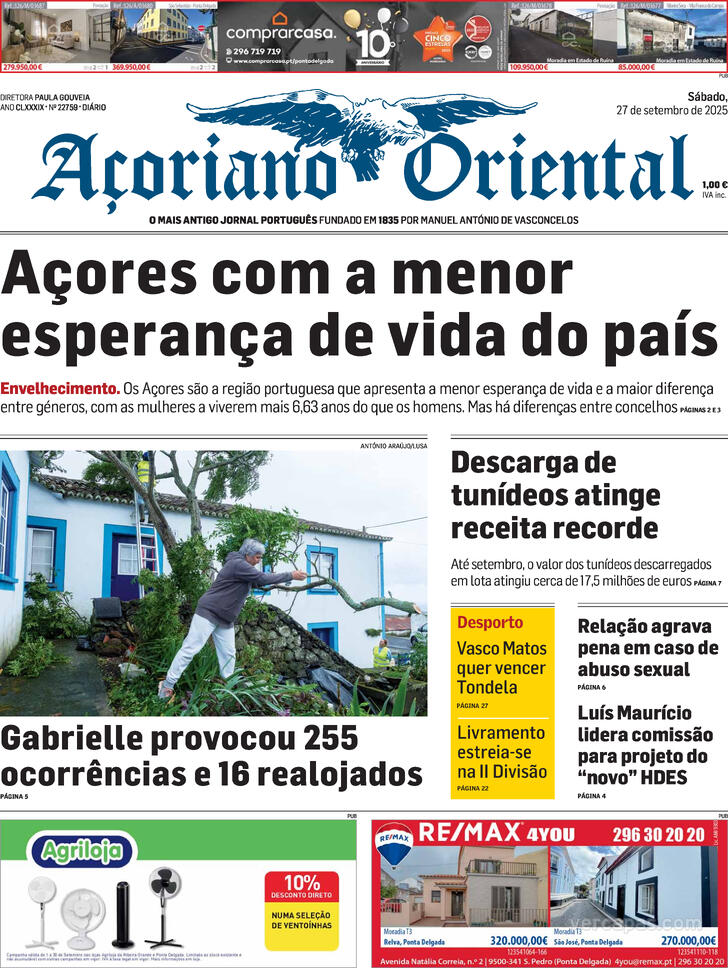 Capa Aoriano Oriental - 2025-09-27