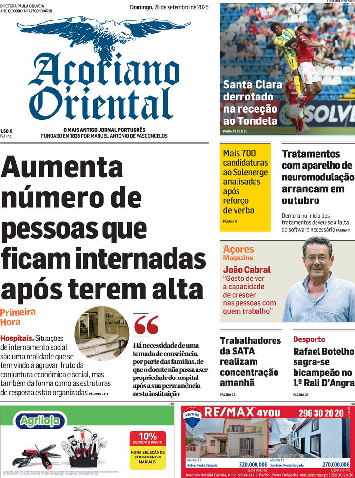 Capa Aoriano Oriental - 2025-09-28