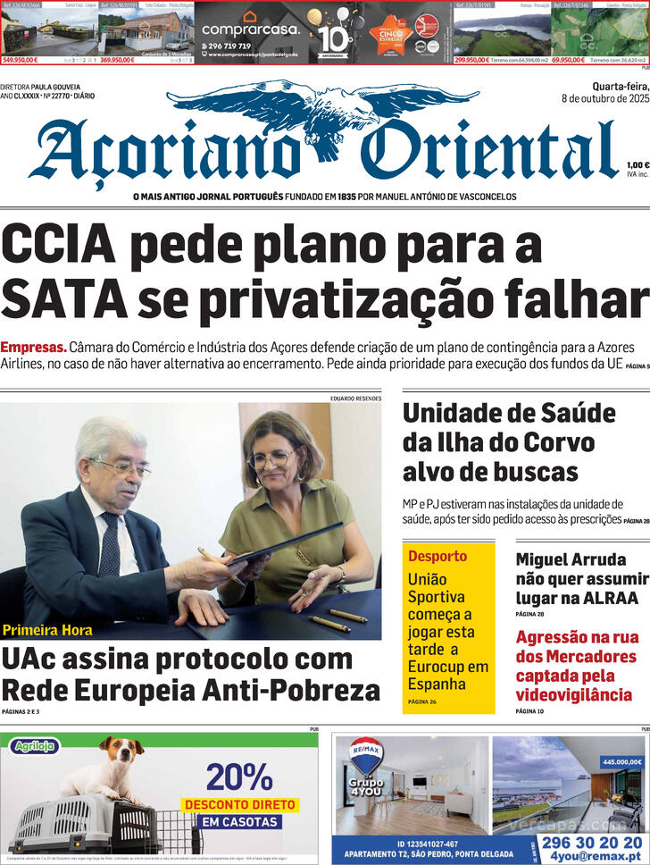 Capa Aoriano Oriental - 2025-10-08