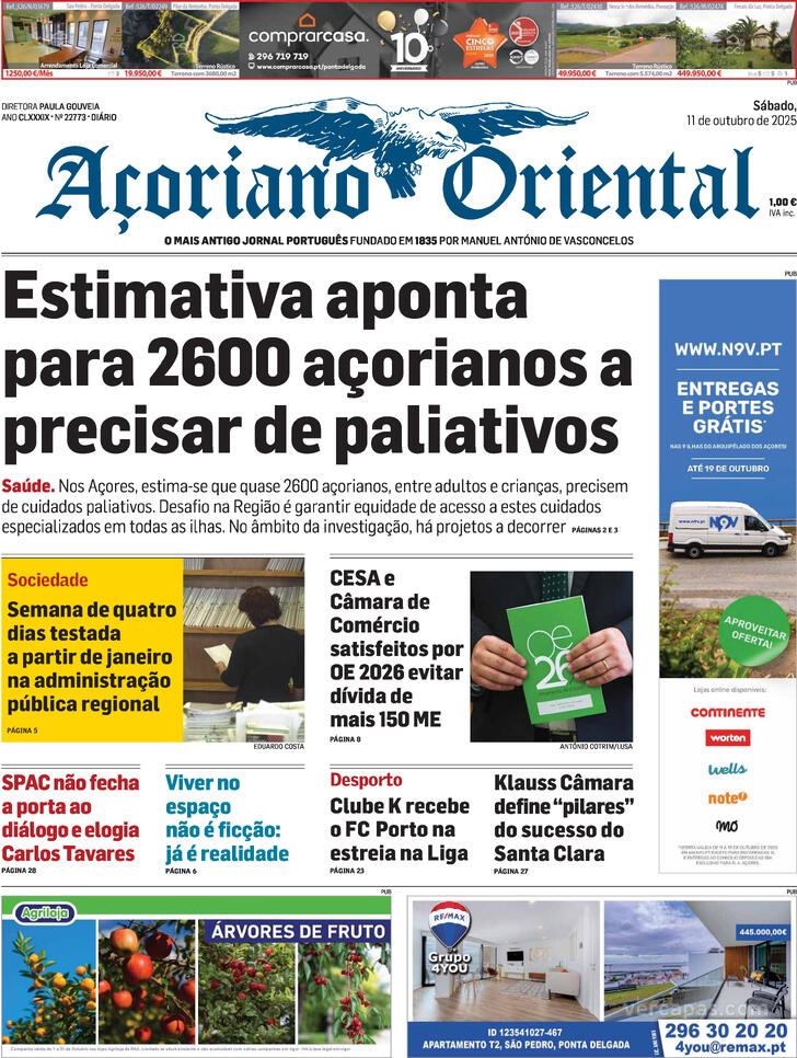 Capa Aoriano Oriental - 2025-10-11