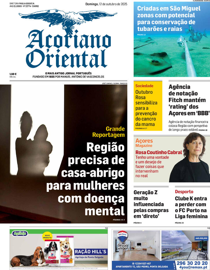 Capa Aoriano Oriental - 2025-10-12
