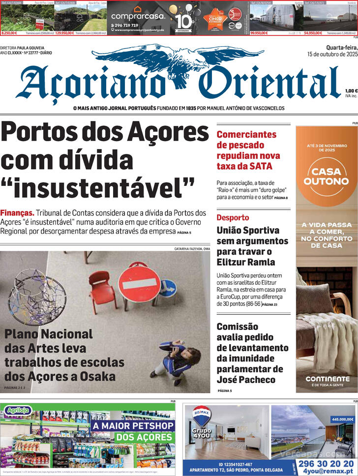Capa Aoriano Oriental - 2025-10-15