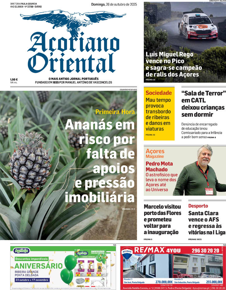 Capa Aoriano Oriental - 2025-10-26