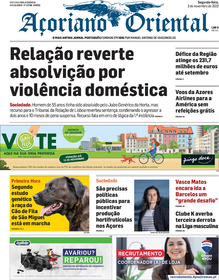 Capa Aoriano Oriental - 2025-11-03