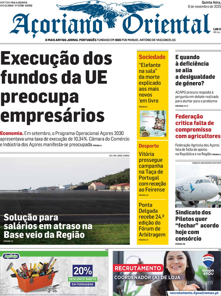 Capa Aoriano Oriental - 2025-11-06