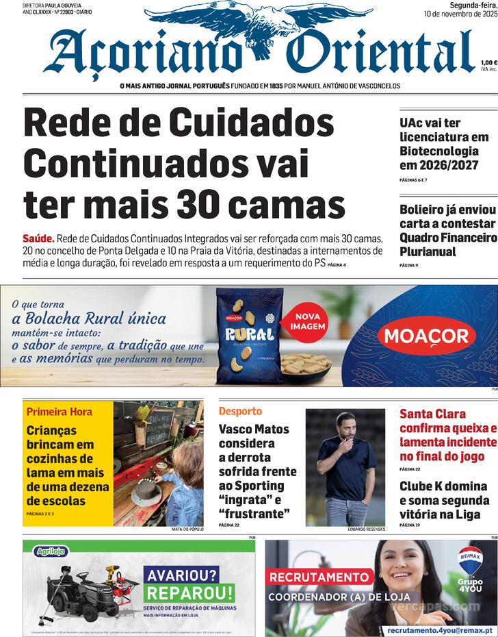 Capa Aoriano Oriental - 2025-11-10