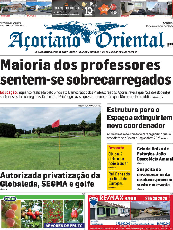 Capa Aoriano Oriental - 2025-11-15