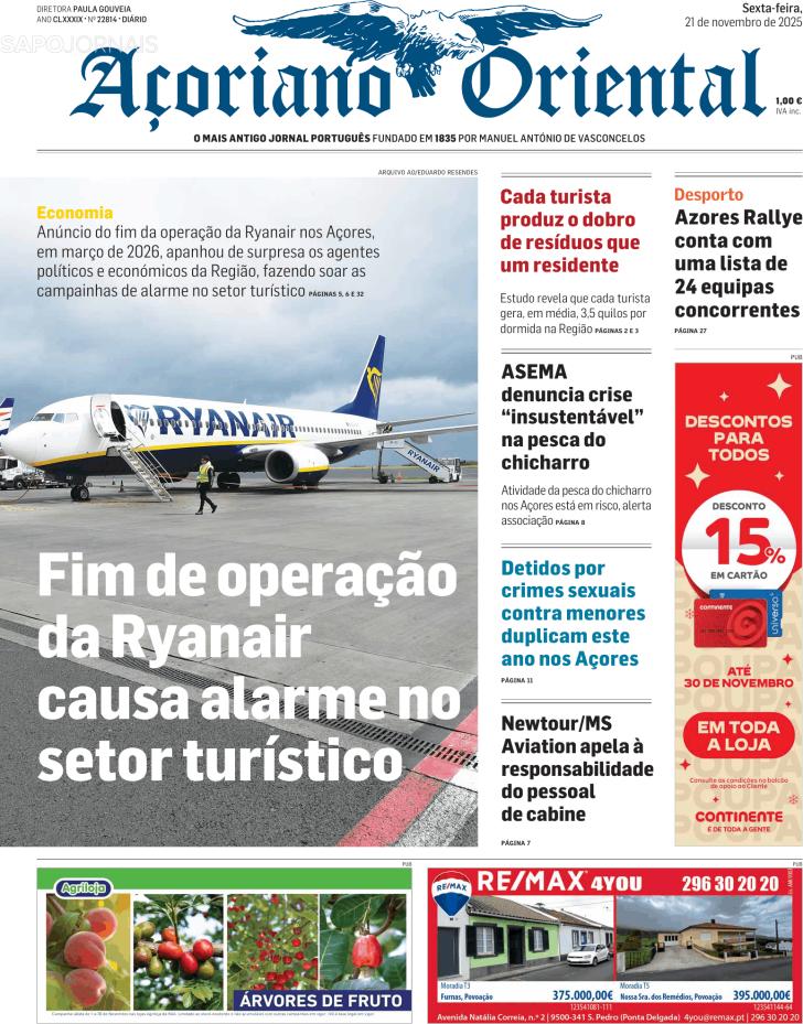 Capa Aoriano Oriental - 2025-11-21