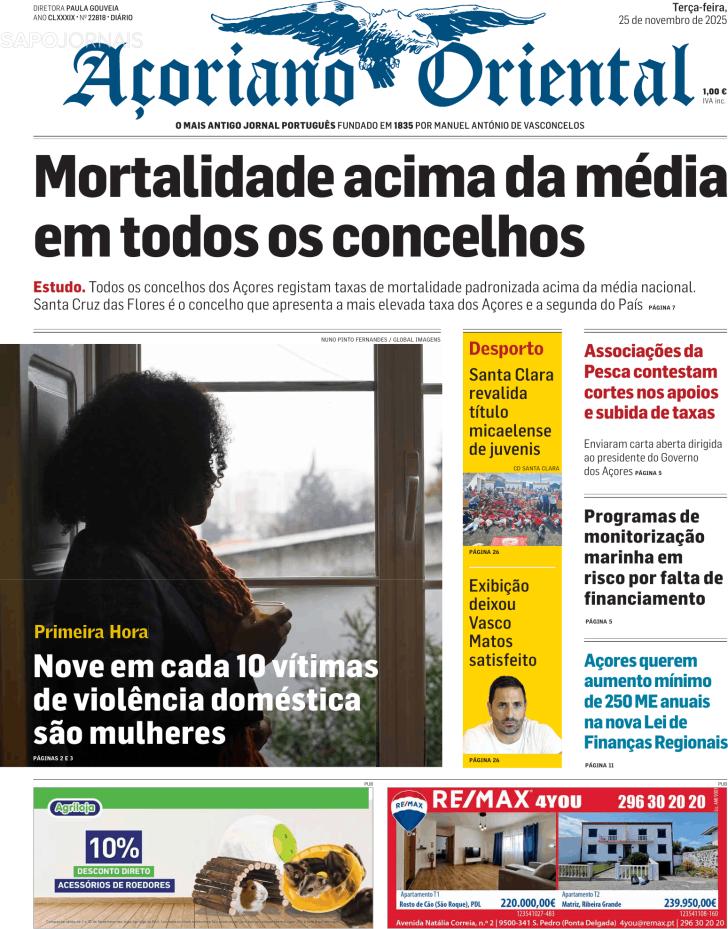 Capa Aoriano Oriental - 2025-11-25