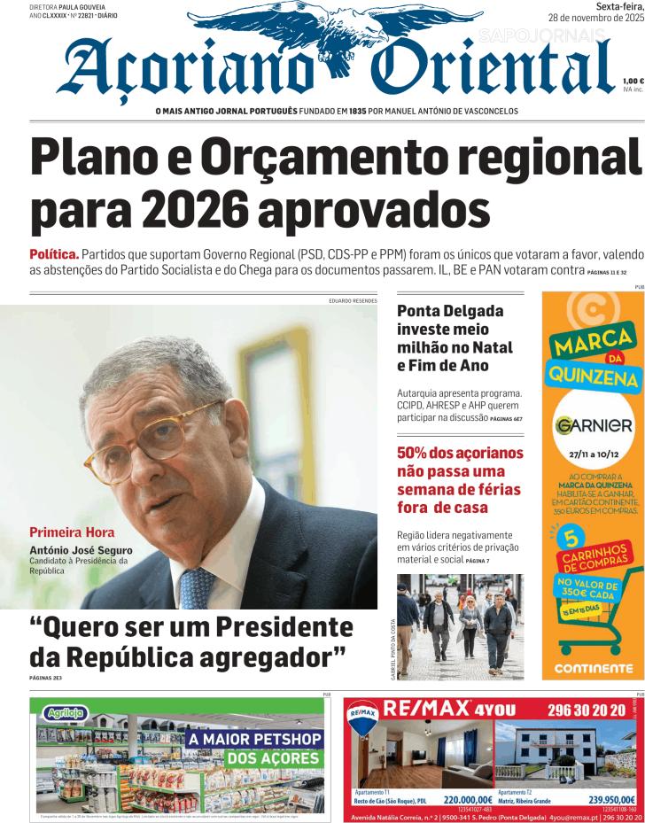 Capa Aoriano Oriental - 2025-11-28