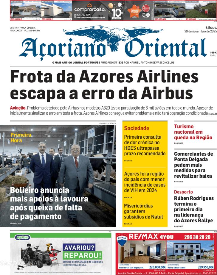 Capa Aoriano Oriental - 2025-11-29