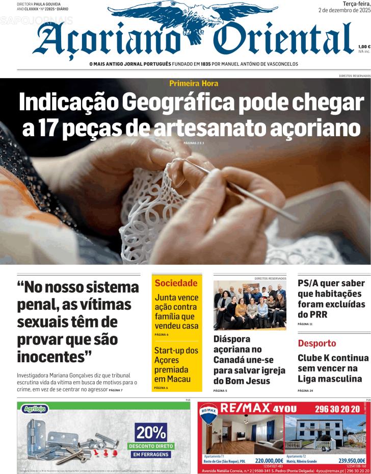 Capa Aoriano Oriental - 2025-12-02