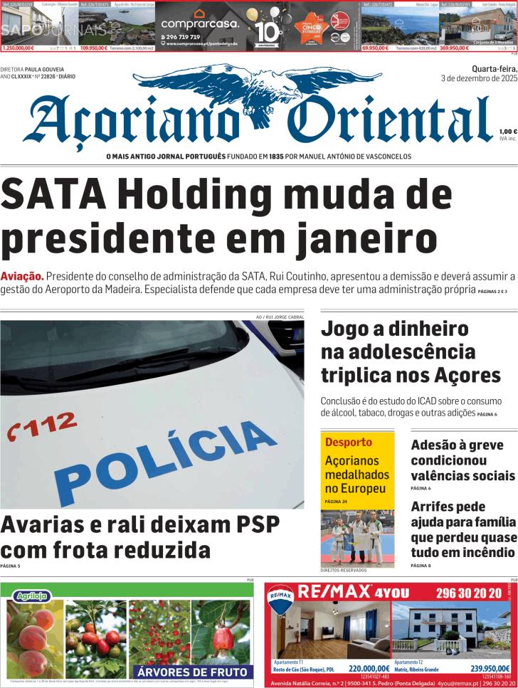 Capa Aoriano Oriental - 2025-12-03