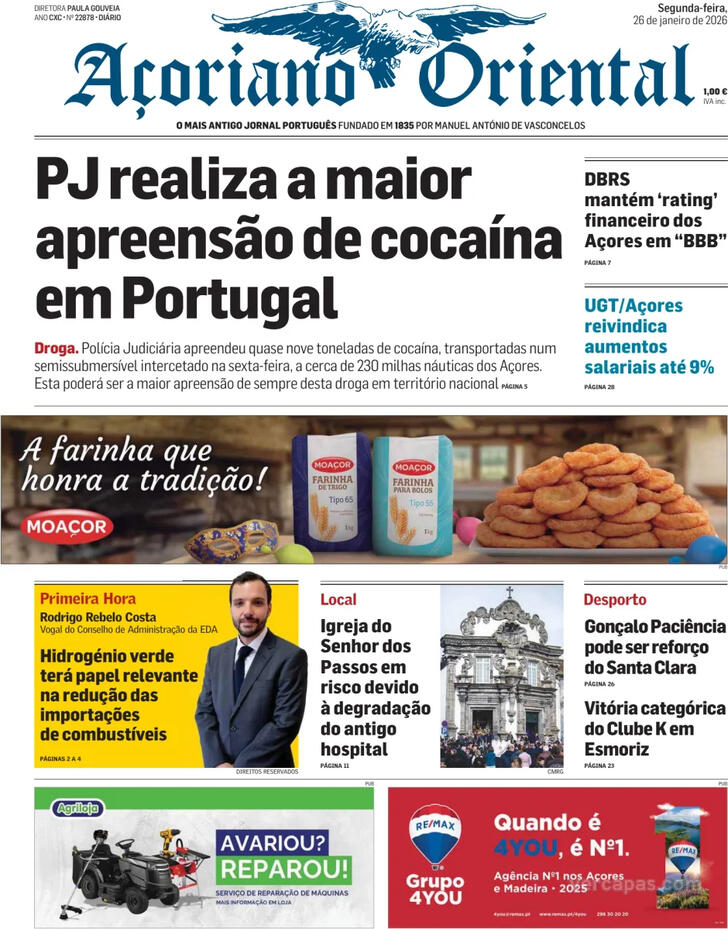 Capa A�oriano Oriental - 2026-01-26