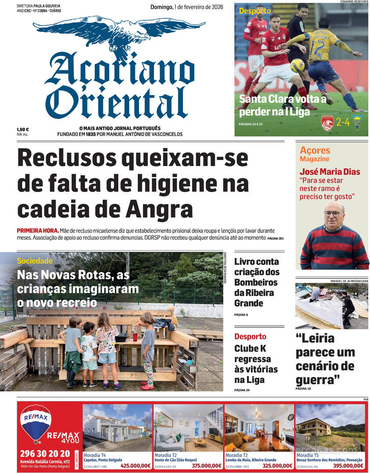 Capa A�oriano Oriental - 2026-02-01