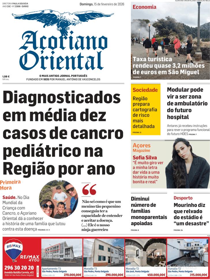 Capa A�oriano Oriental - 2026-02-15